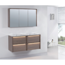 ECT MIRO NEON120 Colour: Divine Oak 2 Soft Closing Doors and 2 Shelves Led Light With Sensor Switch